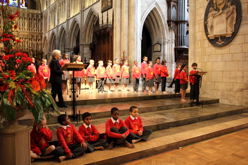 SE1 children recite Universal Declaration of Human Rights from memory