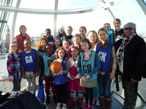 Waterloo Netball Juniors visit the London Eye