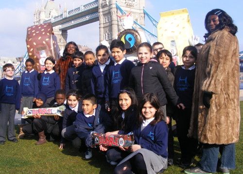 Fairtrade Warrior strides across Potters Fields Park