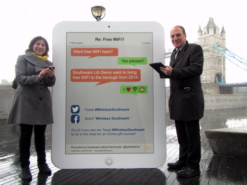 Southwark Lib Dems pledge free public wifi 