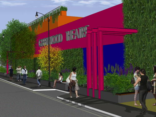 Zandra Rhodes and Joe Swift create Greenwood Theatre pocket park