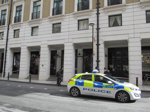 Fire at Troia restaurant at County Hall on the South Bank