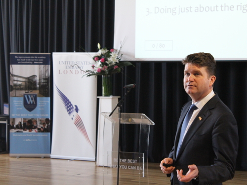 American ambassador asks SE1 sixth-formers what they think of USA