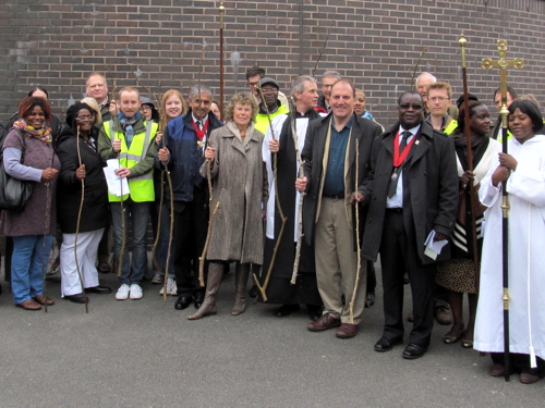 Beating the bounds of Waterloo: MPs and councillors join St John’s congregation