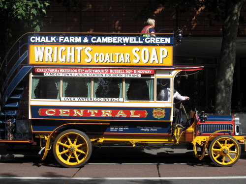 Dozens of vintage buses take part in cavalcade