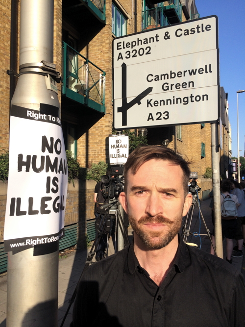 Boat Race protester Trenton Oldfield leads demo outside MP’s home