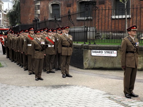 Princess of Wales’s Royal Regiment parade in Borough High Street