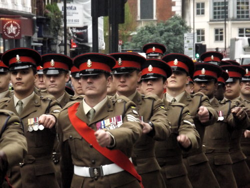 Princess of Wales’s Royal Regiment parade in Borough High Street