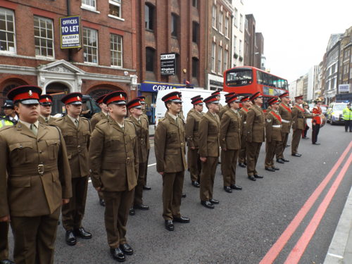 Princess of Wales’s Royal Regiment parade in Borough High Street