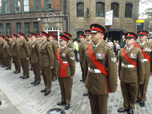 Princess of Wales’s Royal Regiment parade in Borough High Street