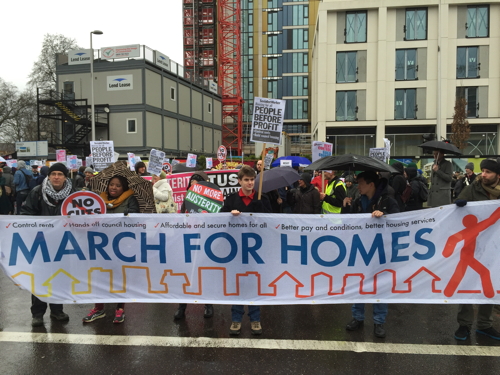 Hundreds join March for Homes from Elephant & Castle to City Hall