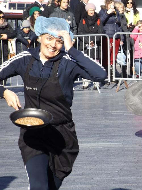 Local firms compete in pancake races at Borough Market and More London