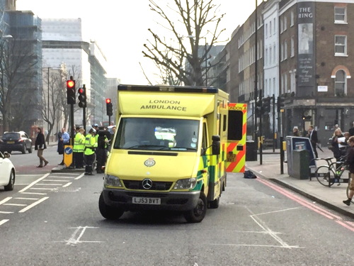 Pedestrian injured in Blackfriars Road collision