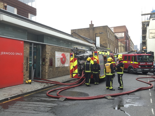 Fire at Jerwood Space in Union Street