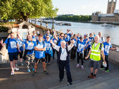Jonathan Dimbleby leads 50km walk to raise funds for cancer charity