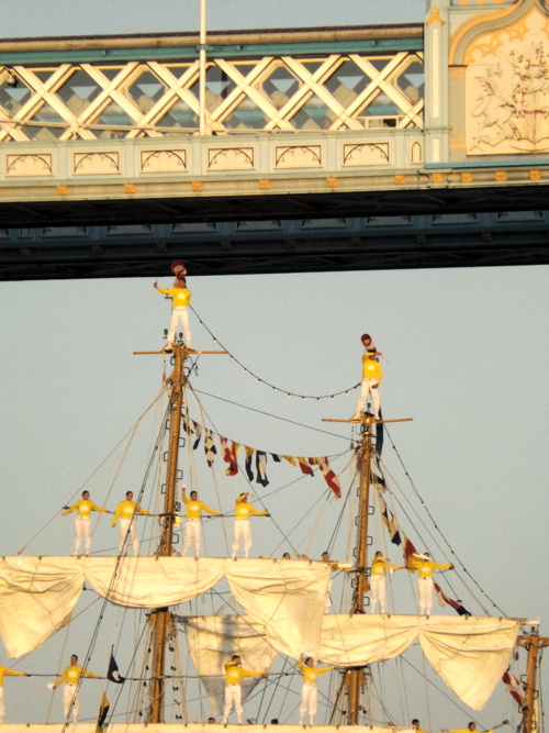 Colombian tall ship ARC Gloria visits the Pool of London