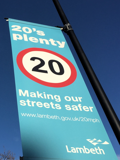 Lambeth joins Southwark in setting 20 mph speed limit