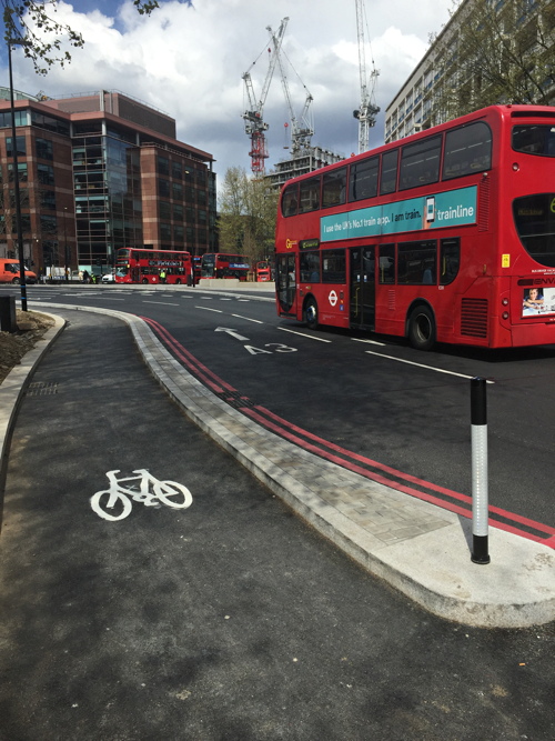 Elephant & Castle: segregated cycle lanes now open
