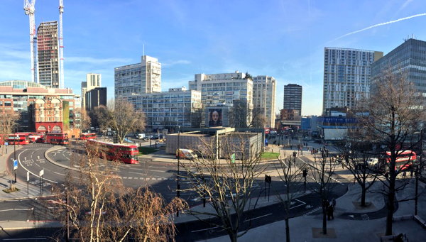 Elephant & Castle junction from the LCC