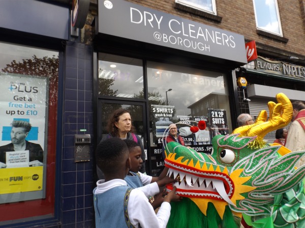 St George’s Day procession led by dragon