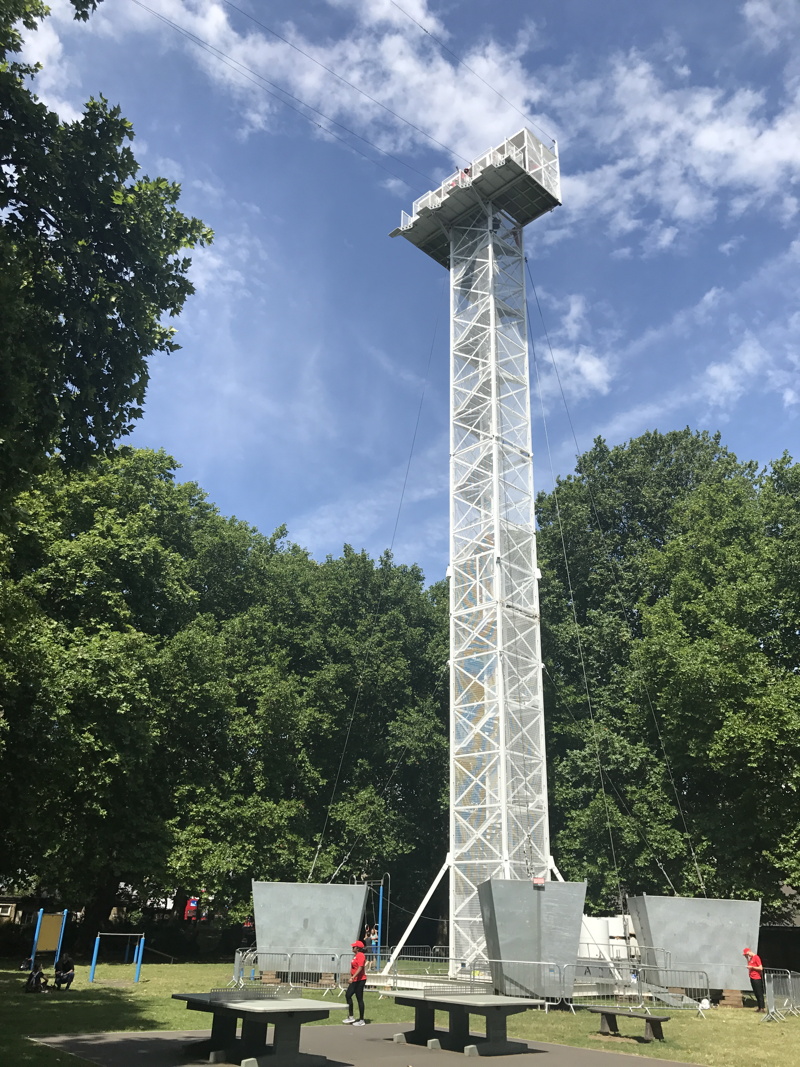 Zip wire can stay in Archbishop’s Park for rest of summer