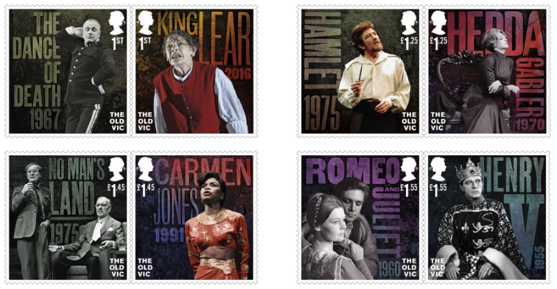Royal Mail issues special stamps for Old Vic bicentenary