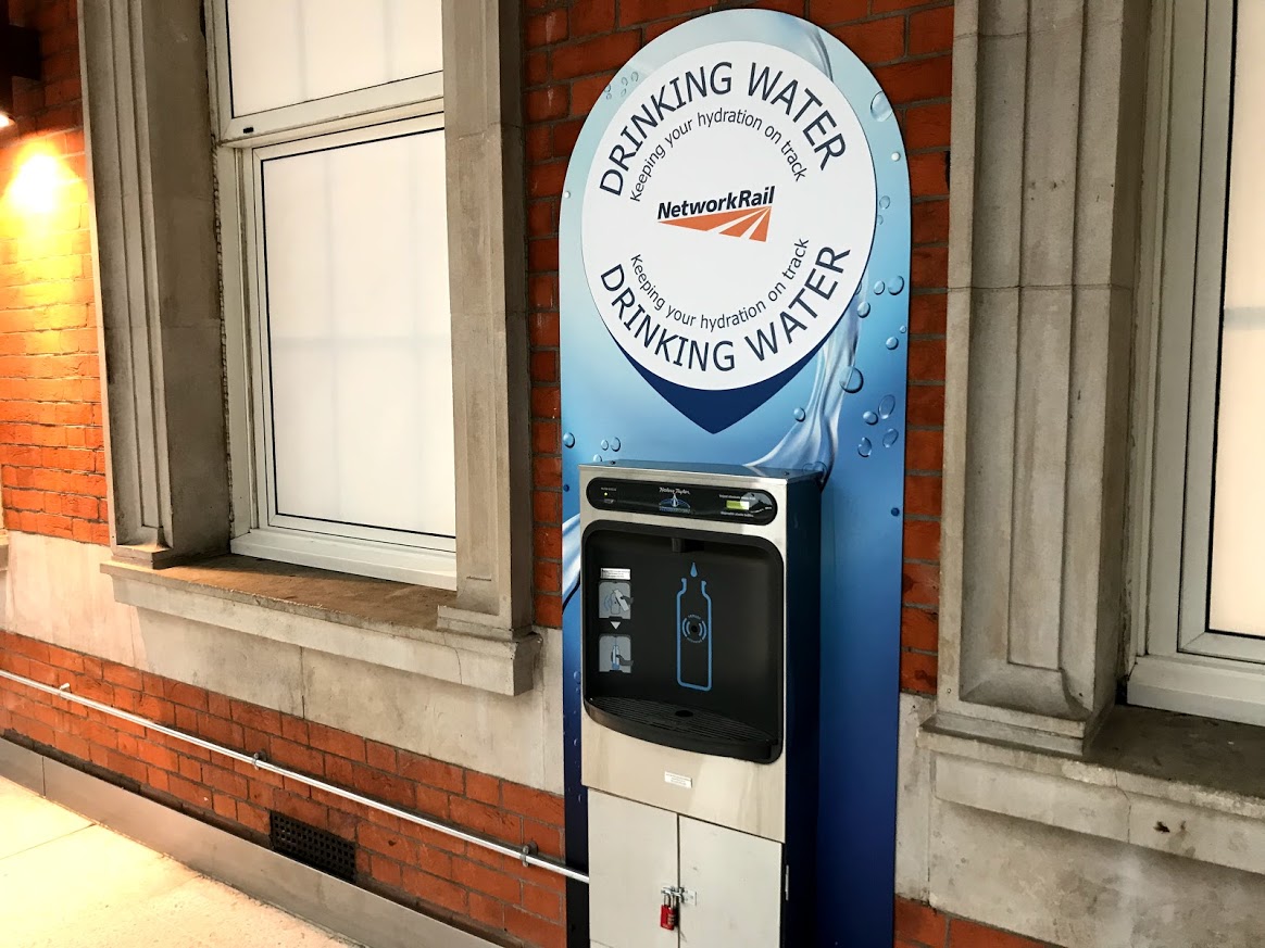 Drinking water fountain installed at Waterloo Station