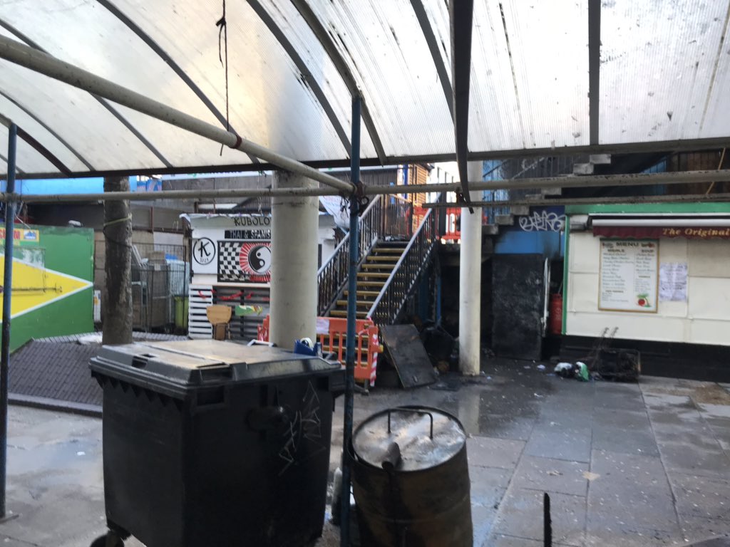 Fire at Elephant & Castle Market 'started by discarded cigarette'