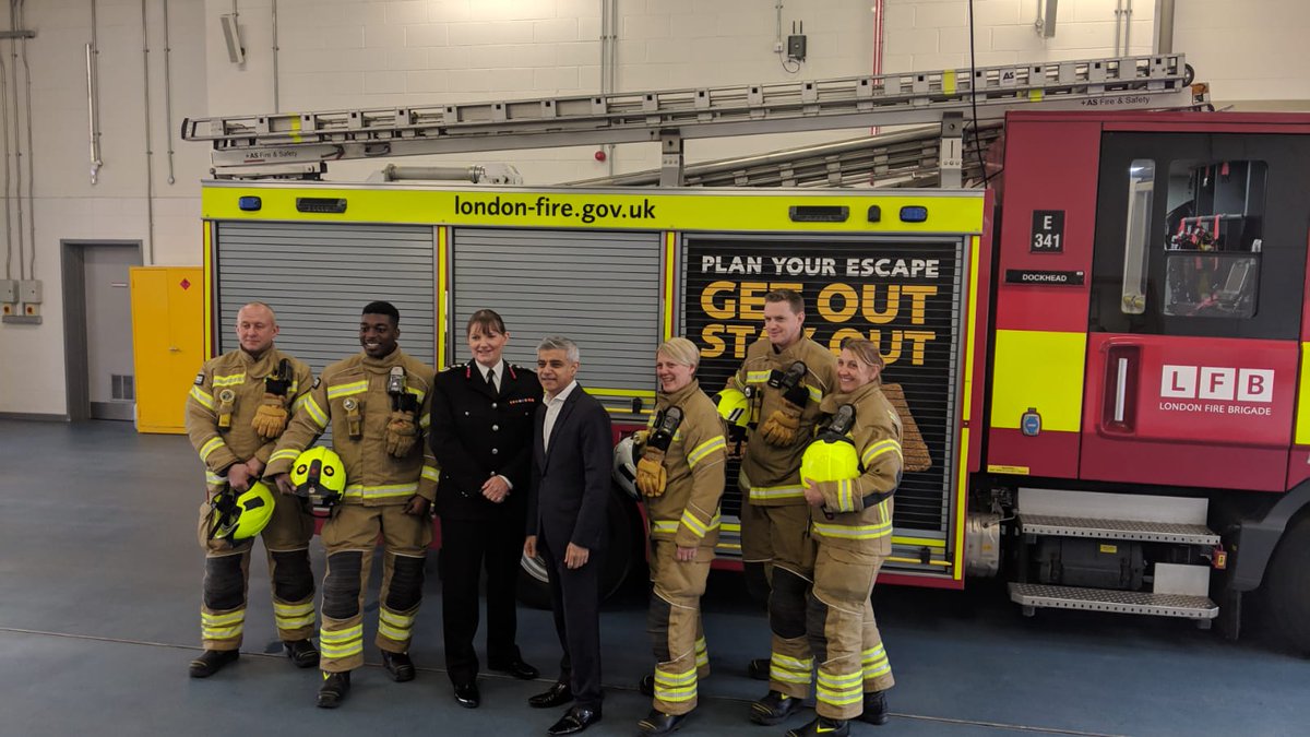 Sadiq Khan visits Dockhead Fire Station