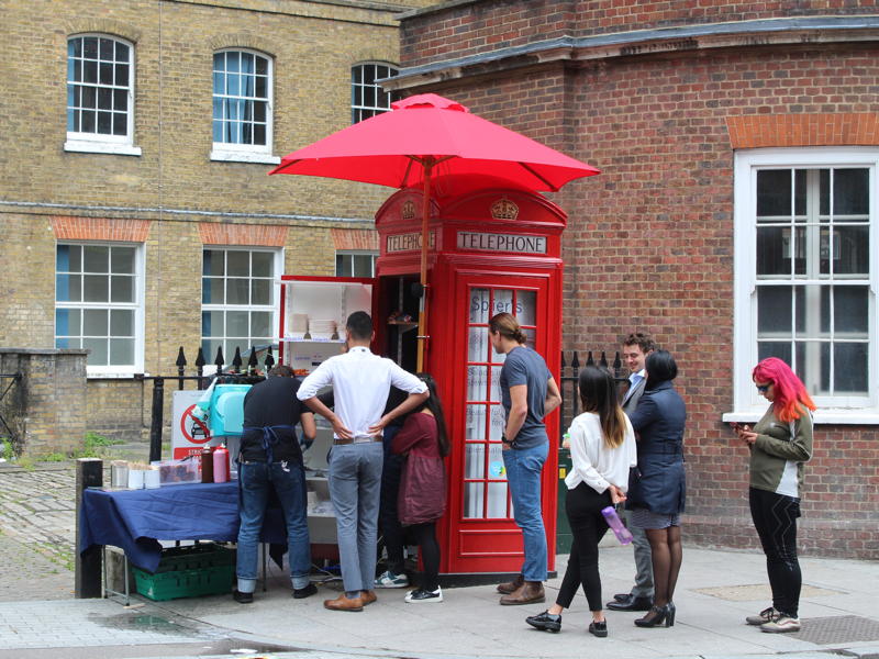 London Bridge: Salad bar opens in phone box