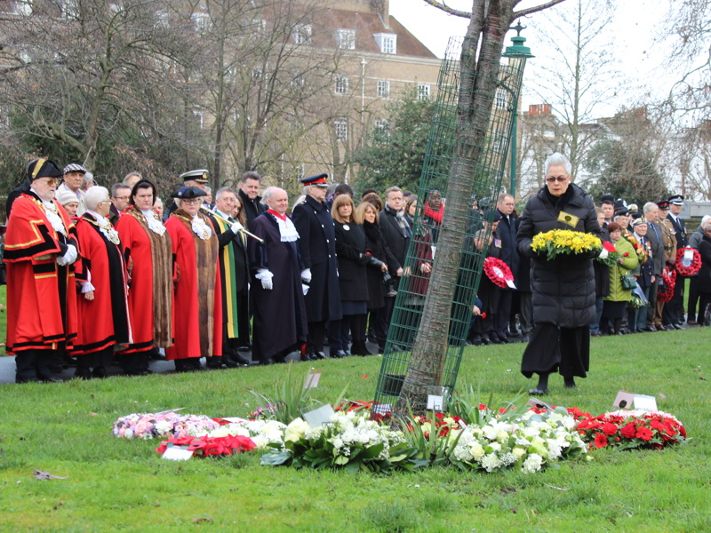 Holocaust Memorial Day: wreaths laid in GMH Park