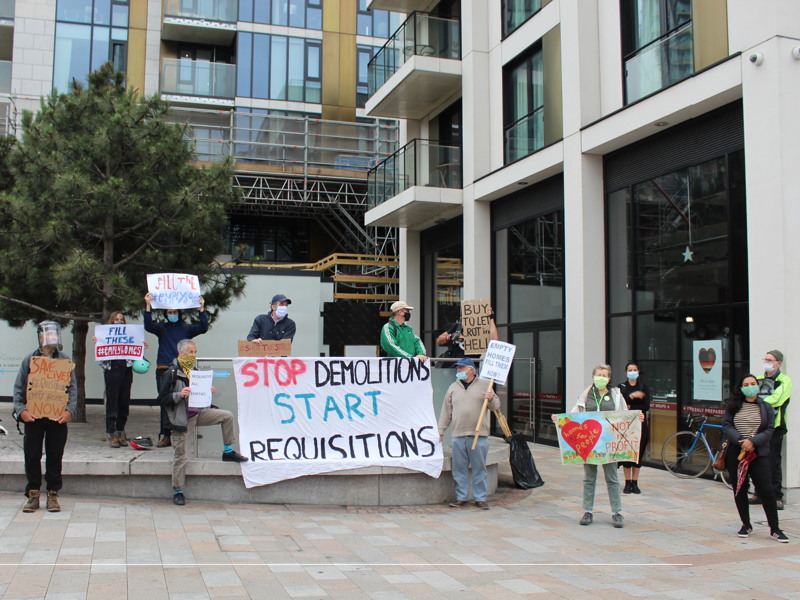 Elephant & Castle protest highlights empty homes and Airbnb lets