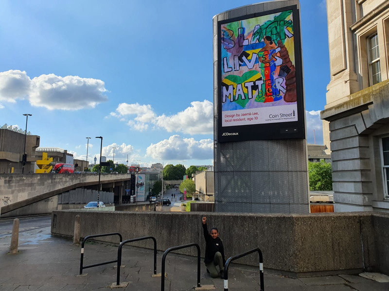 10-year-old’s BLM artwork shown on South Bank billboard