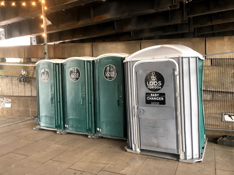 Portable toilets installed on South Bank
