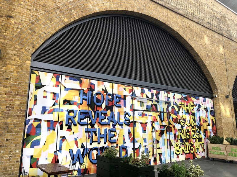 Mark Titchner artworks in Newcomen Street and Bermondsey Street