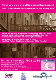 LGBT History Month Walk at Southwark Needle