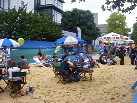 Greek Beach by the Thames at Gabriel's Wharf