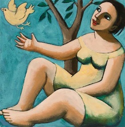 The Baby Bird, Acrylic on paper