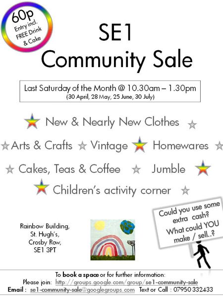 SE1 Community Sale at St Hugh's