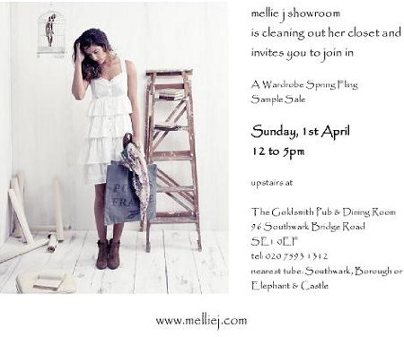 A Wardrobe Spring Fling Sample Sale at The Goldsmith