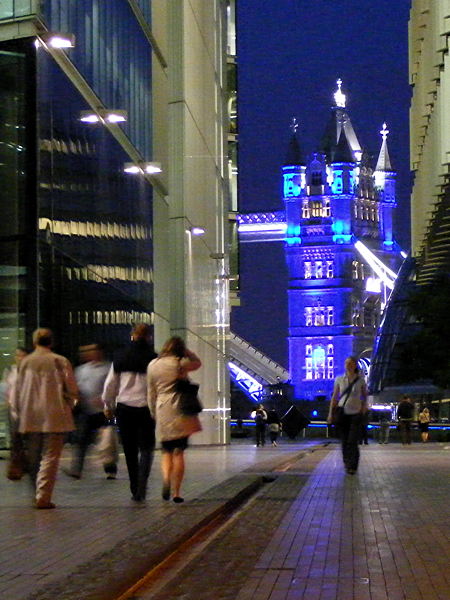 Tower Bridge lights up! at Tower Bridge Exhibition