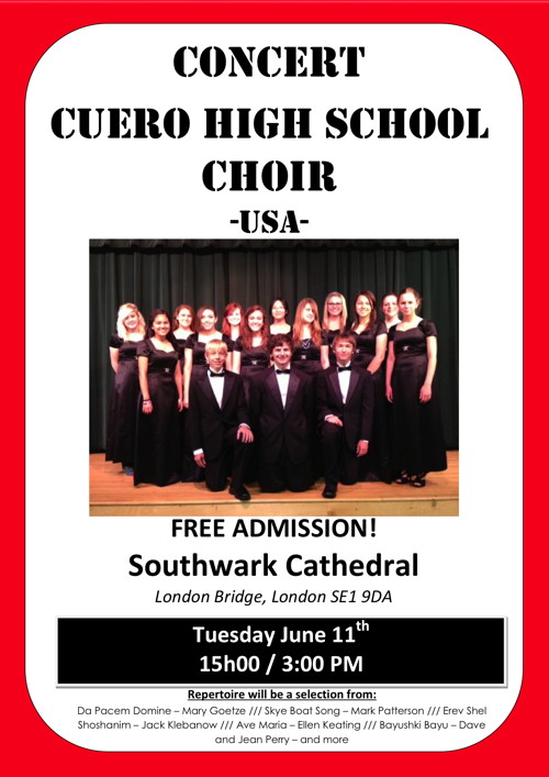Cuero High School Choir at Southwark Cathedral