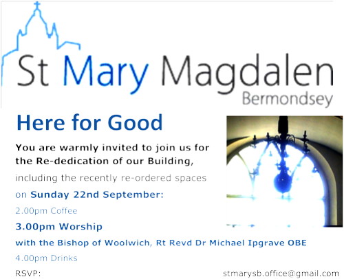 Re-dedication of St Mary Magdalen Church at St Mary Magdalen