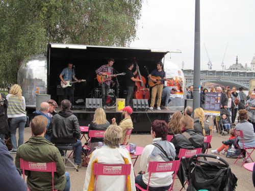 The Riverside Stage at Bankside riverside walkway