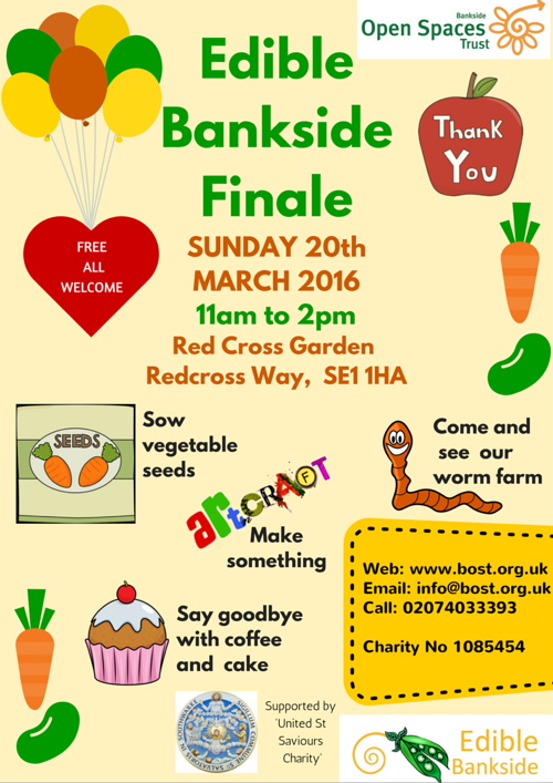 Edible Bankside Finale at Red Cross Garden