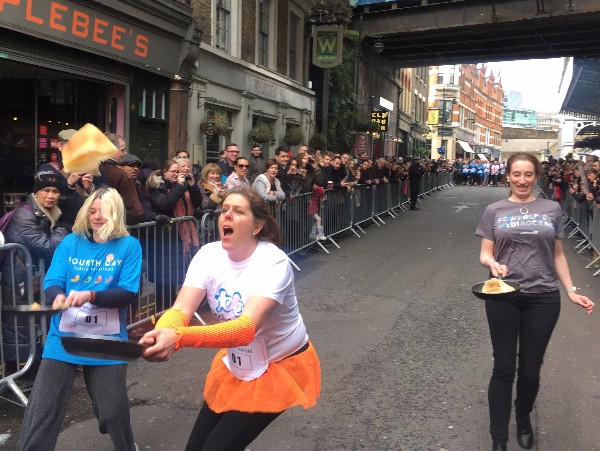 Pancake Day Race at Borough Market