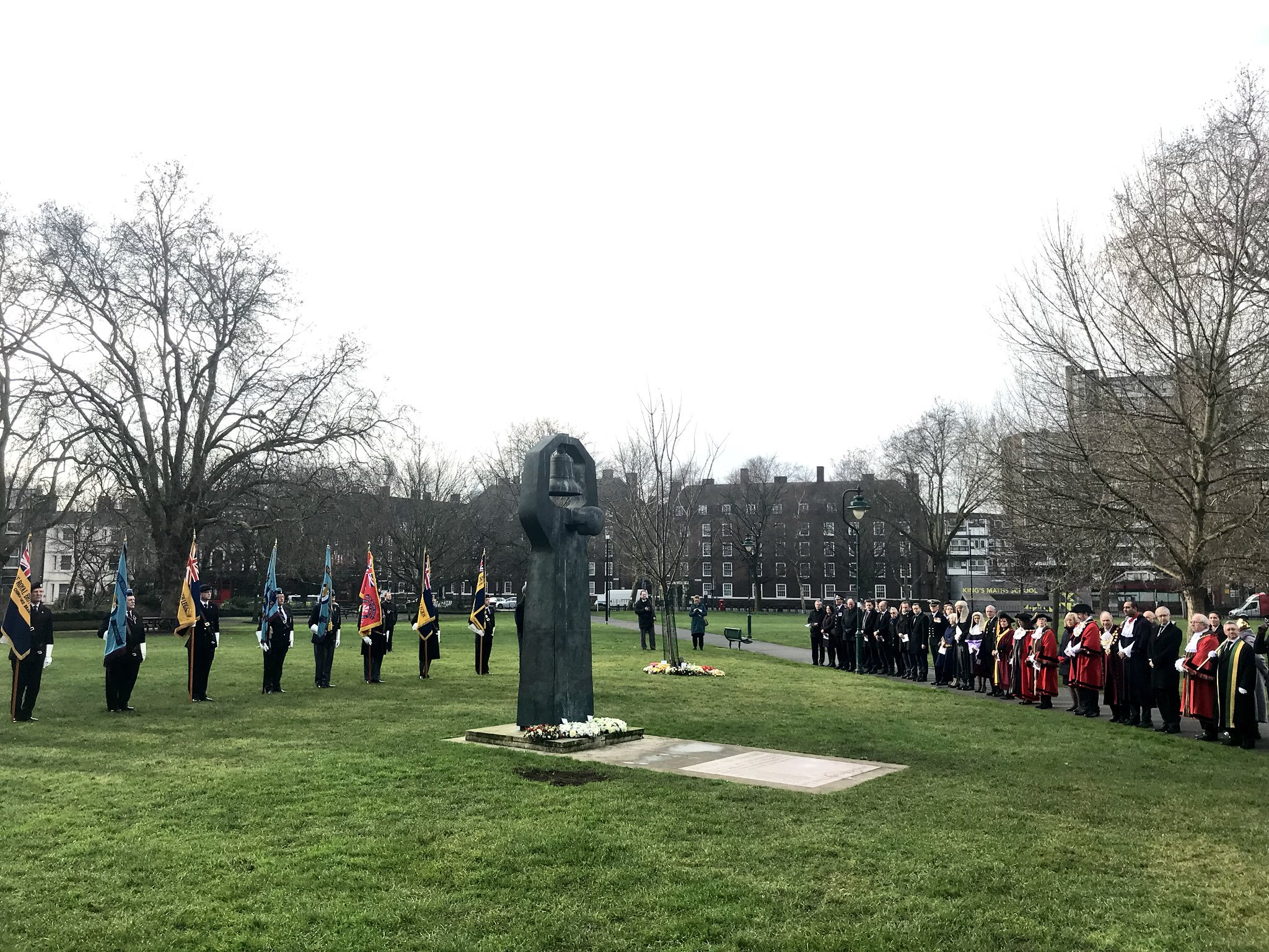 Holocaust Memorial Day ceremony at Geraldine Mary Harmsworth Park