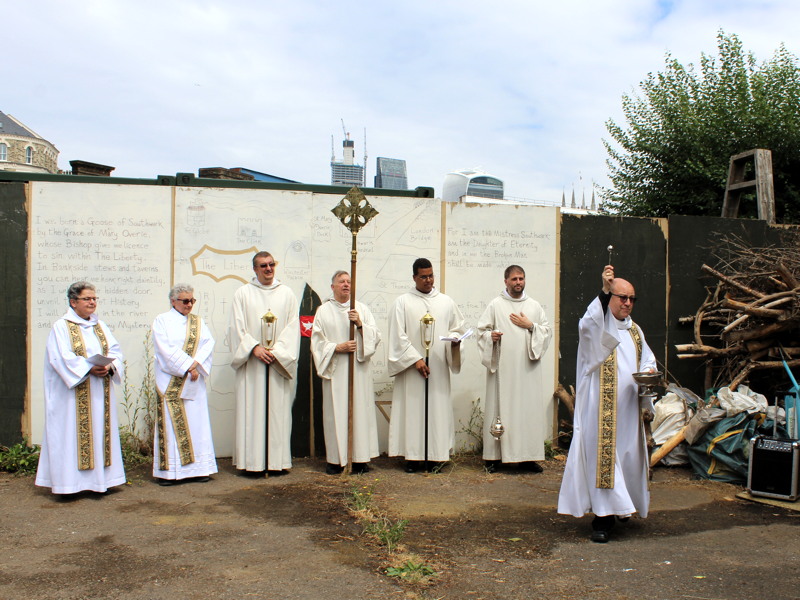 Cross Bones Blessing and Celebration of St Mary Magdalene's Feast Day at Cross Bones Graveyard