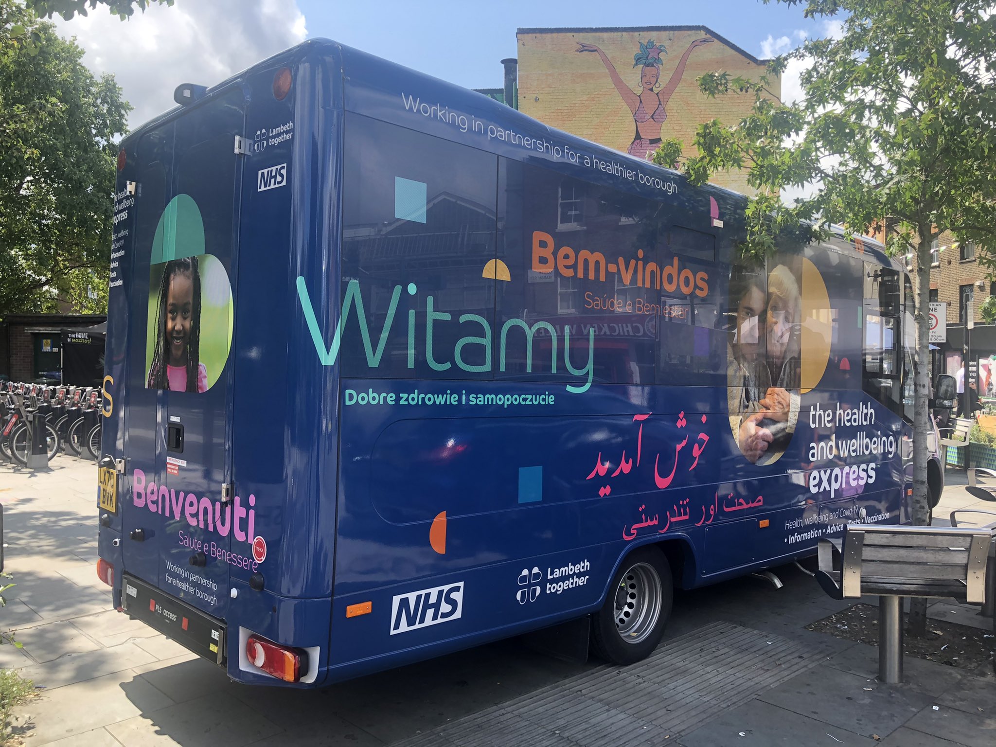 Lambeth Health & Wellbeing Bus at Lower Marsh