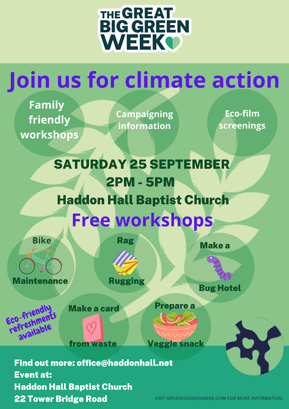 The Great Big Green Week Climate Action at Haddon Hall Baptist Church